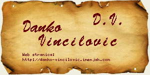 Danko Vinčilović vizit kartica